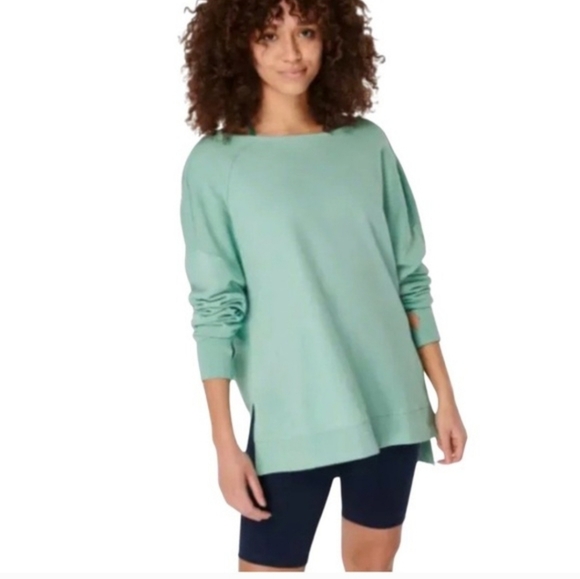 Sweaty Betty Tops - Sweaty Betty After Class Sport Sweatshirt Green Size 4 US